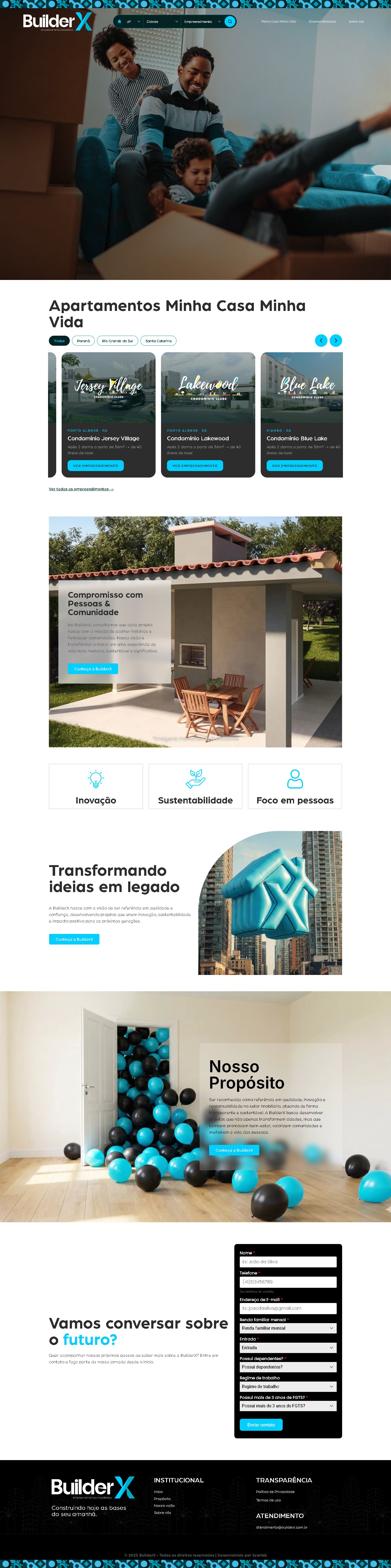 BuilderX — Site institucional